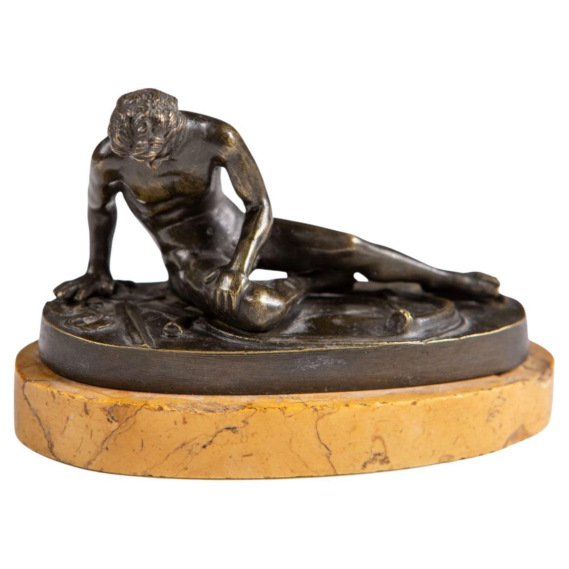 Bronzo del Grand Tour italiano del XIX secolo "La Gallia morente