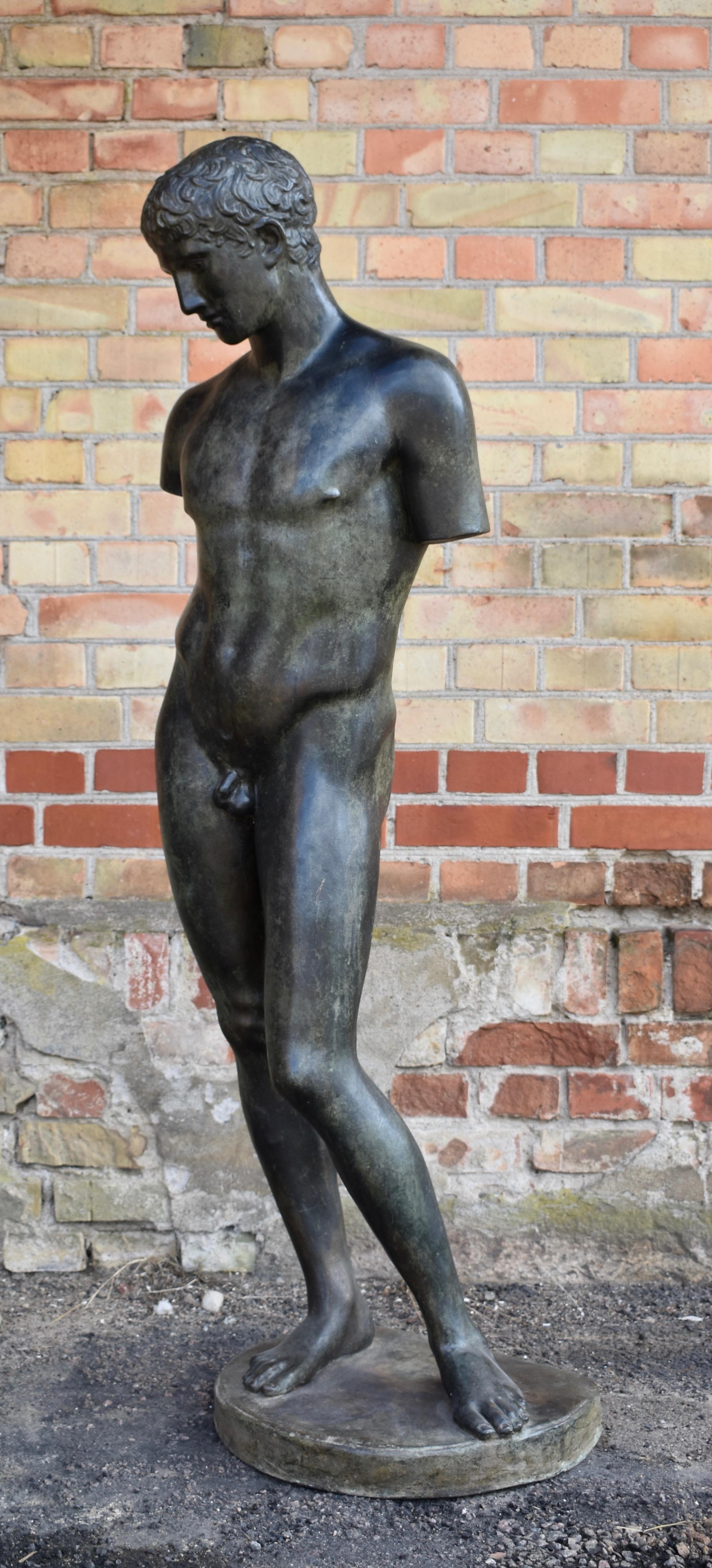 Mid-19th Century 19th Century Italian Grand Tour Bronze Sculpture, Greek Boy For Sale