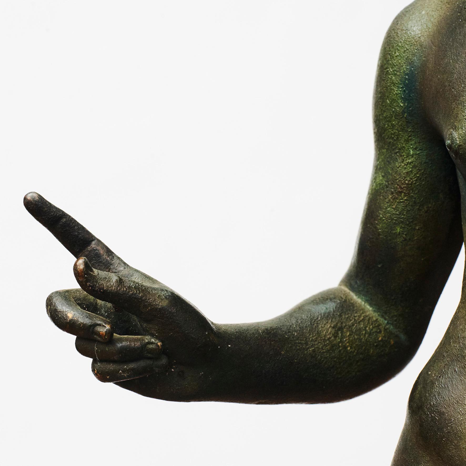 19th Century Italian Grand Tour Bronze Sculpture of Narcissus 7