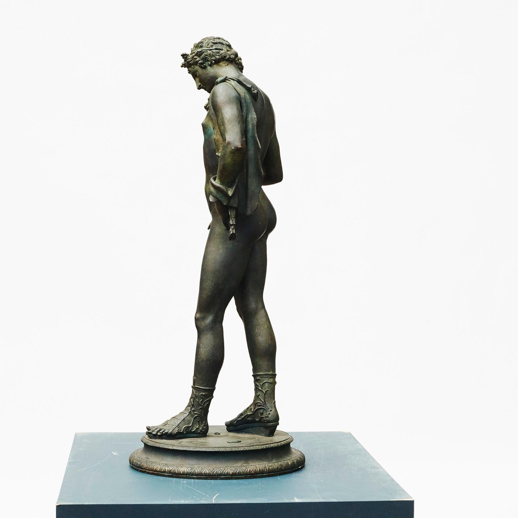 19th Century Italian Grand Tour Bronze Sculpture of Narcissus 2