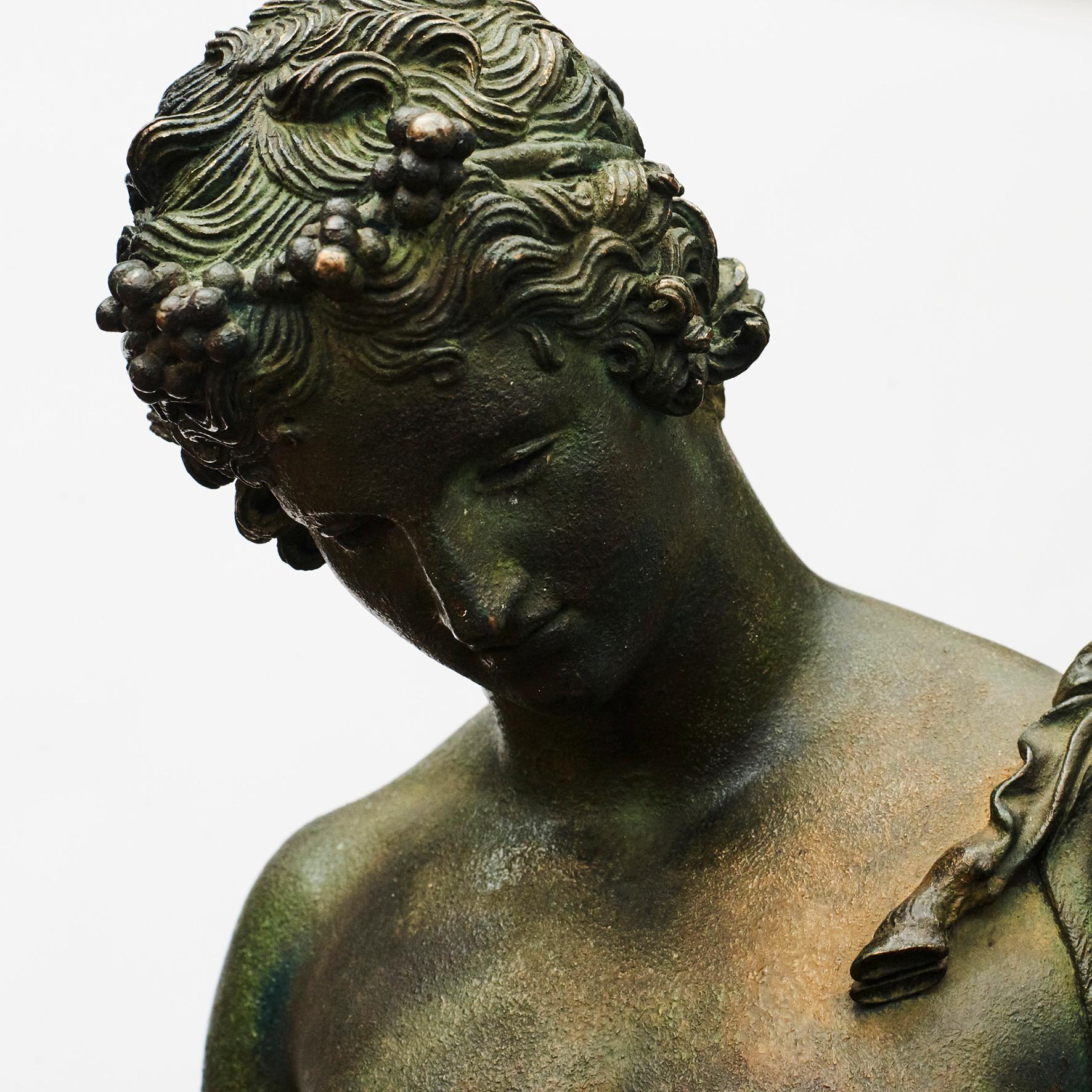 19th Century Italian Grand Tour Bronze Sculpture of Narcissus 5