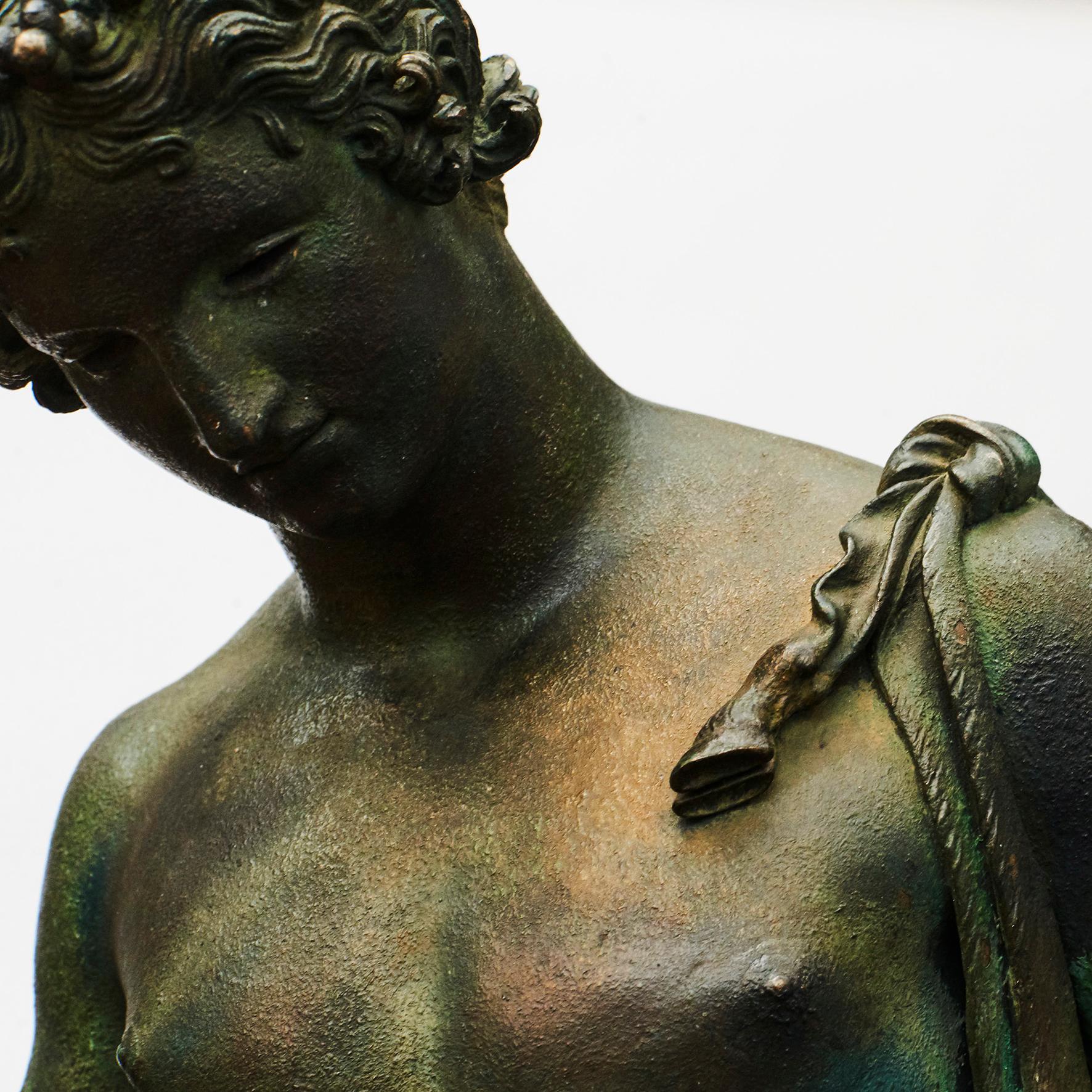 19th Century Italian Grand Tour Bronze Sculpture of Narcissus 6