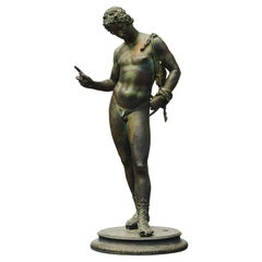 19th Century Italian Grand Tour Bronze Sculpture of Narcissus