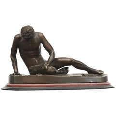 19th Century Italian Grand Tour' Bronze Sculpture of "The Dying Gaul"