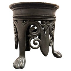 19th Century Italian Grand Tour Bronze Tripod Stand With Paw Feet