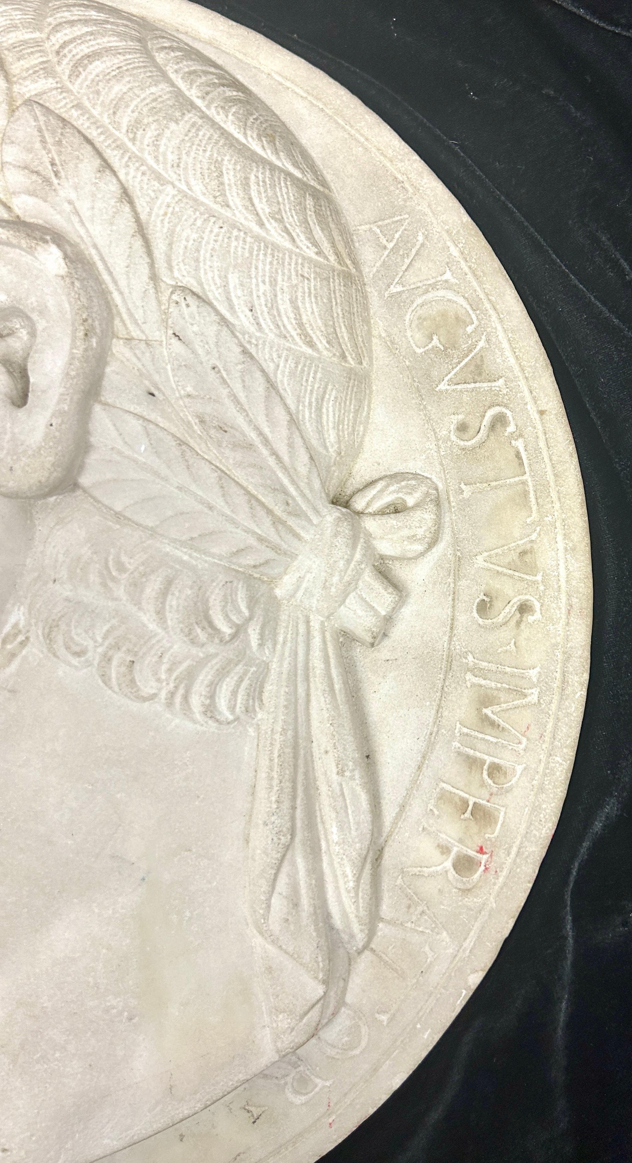 19th Century Italian Grand Tour Carved Marble Of Titus Vespasian Caesar  For Sale 3