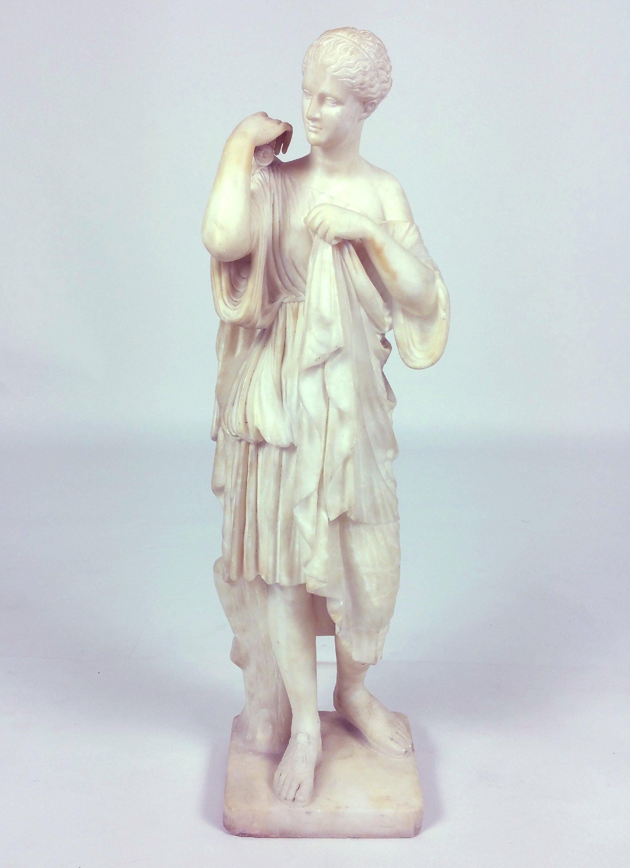 19th Century Italian Grand Tour Carved Marble Statue 5