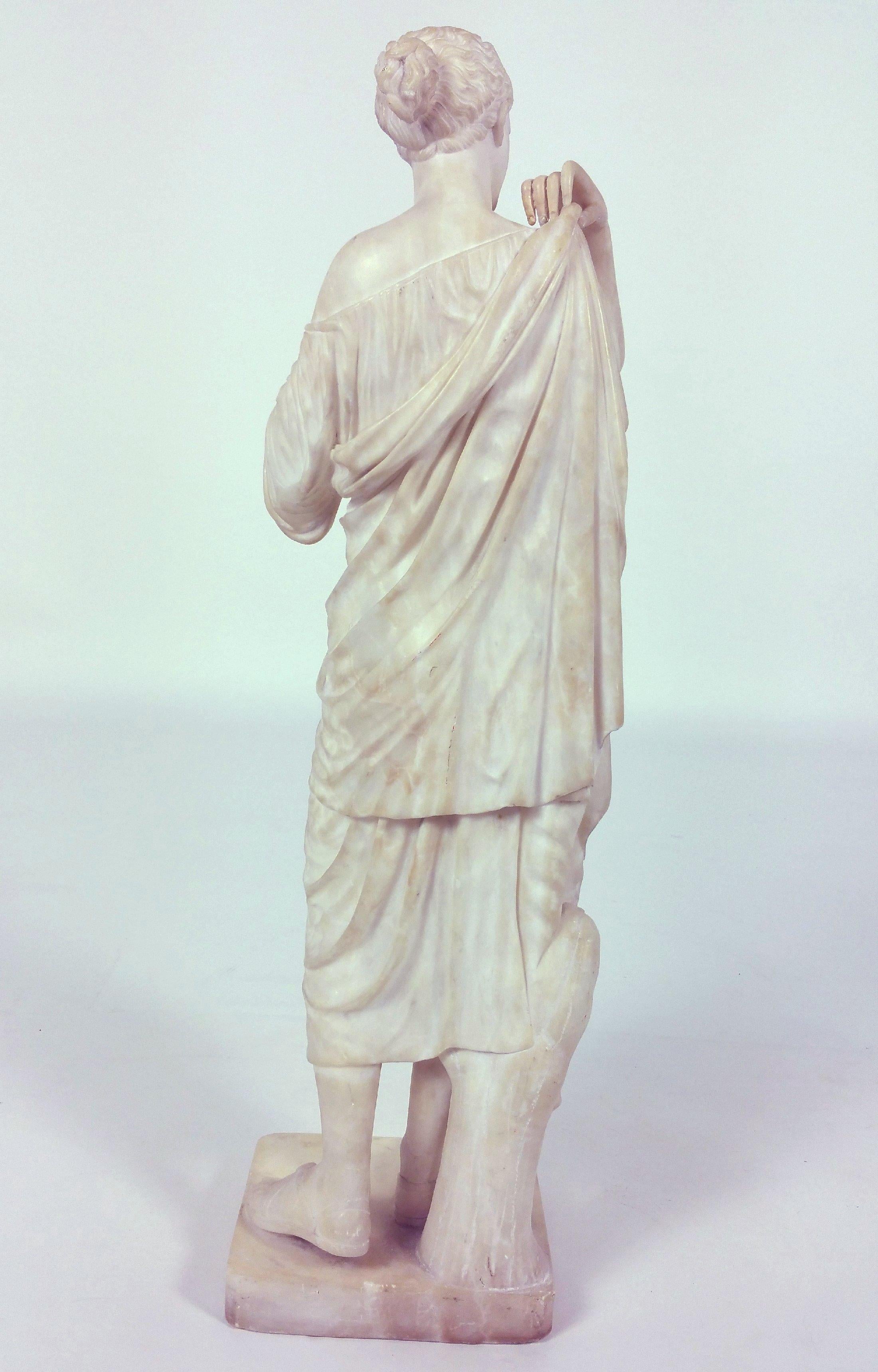 19th Century Italian Grand Tour Carved Marble Statue 2