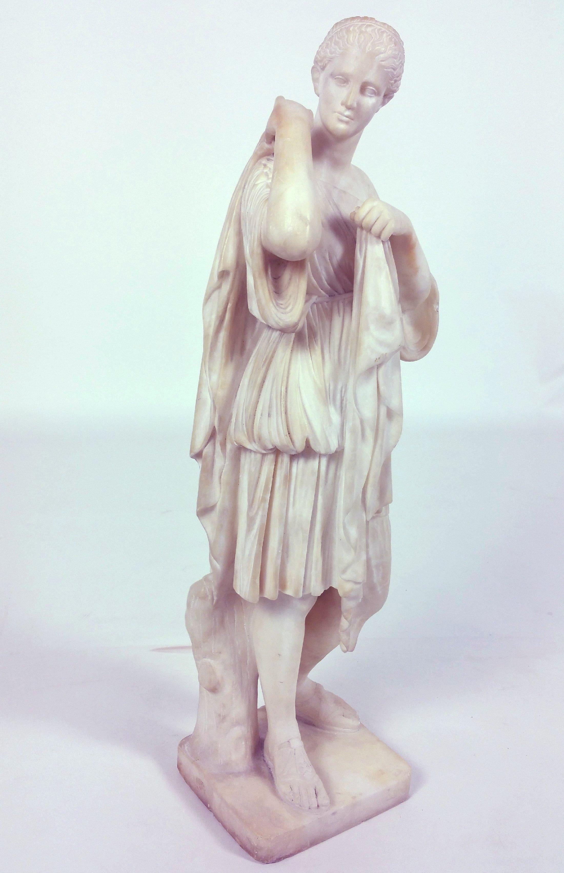 19th Century Italian Grand Tour Carved Marble Statue 4