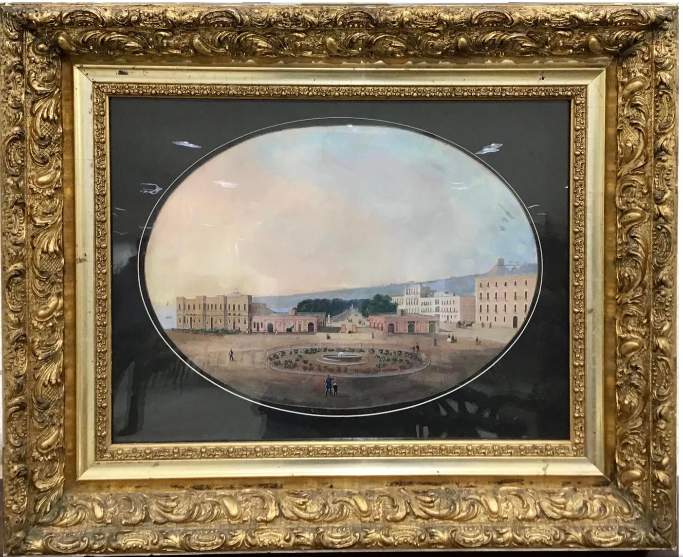 19th Century Italian Grand Tour Gouache Painting For Sale 5