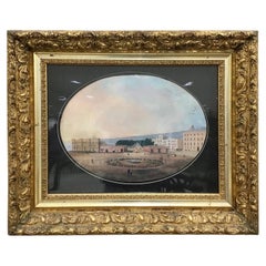Pittura a guazzo del Grand Tour italiano del XIX secolo