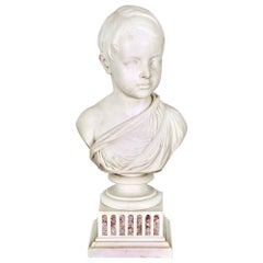 19th Century Italian Grand Tour Marble Bust of a Young Boy