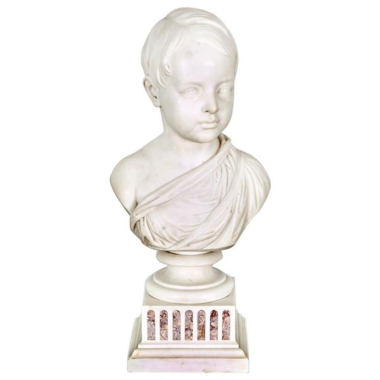 19th Century Italian Grand Tour Marble Bust of a Young Boy For Sale at ...