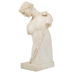 19th Century Italian Grand Tour Marble Sculpture "Psyche of Capua"