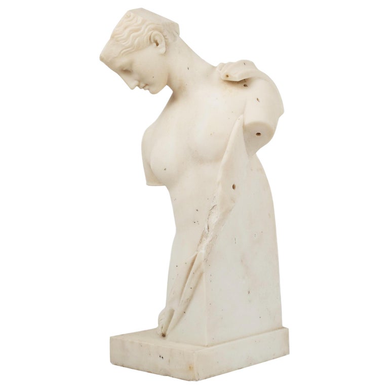 19th Century Italian Grand Tour Marble Sculpture "Psyche of Capua" For Sale
