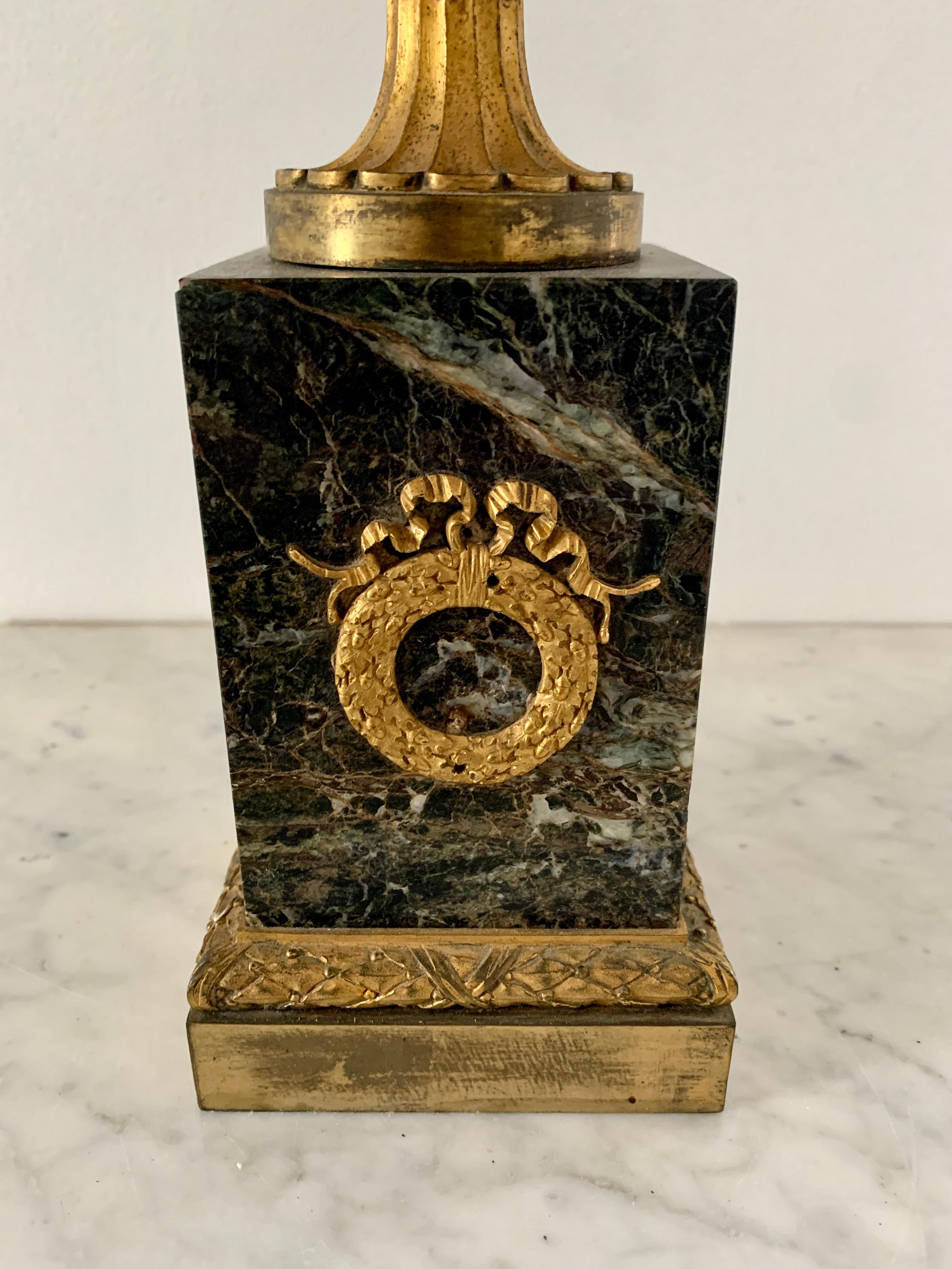 19th Century Italian Grand Tour Ormolu and Marble Tazze with Twin Serpent Handle 3