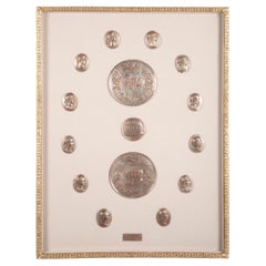 Ensemble de médailles de portraits des 12 empereurs romains du 19e siècle, Grand Tour d'Italie
