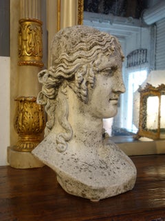 19th Century Italian Grisaglia Bust of Elena Canova, Lake Como, circa 1890