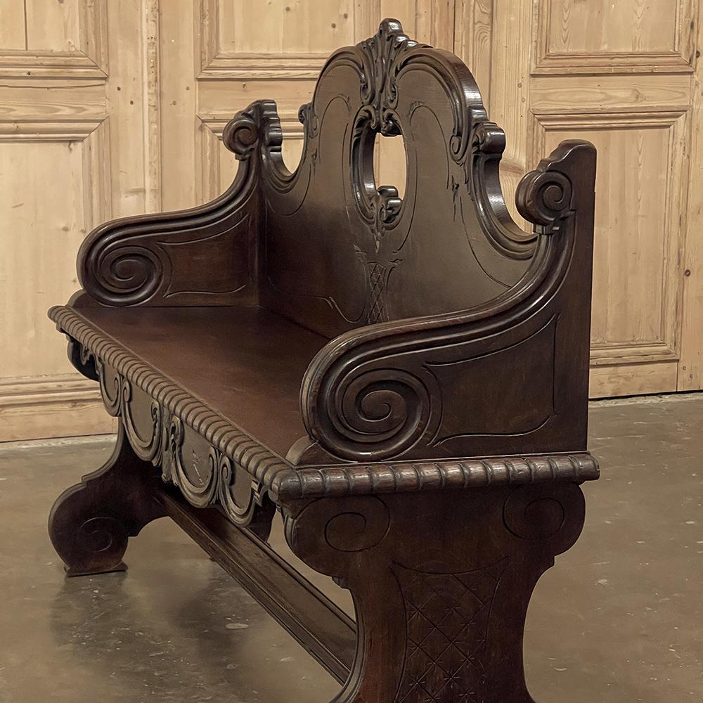 19th Century Italian Hall Bench For Sale 6