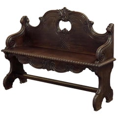 19th Century Italian Hall Bench