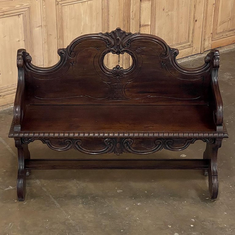 19th Century Italian Hall Bench In Good Condition For Sale In Dallas, TX