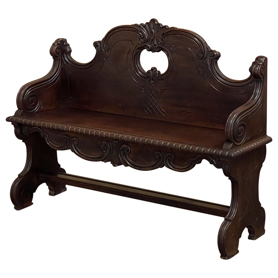 Banc d'entrée italien du 19ème siècle