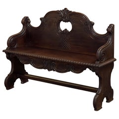 Banc d'entrée italien du 19ème siècle