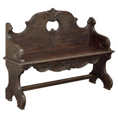 Panca da sala italiana del XIX secolo