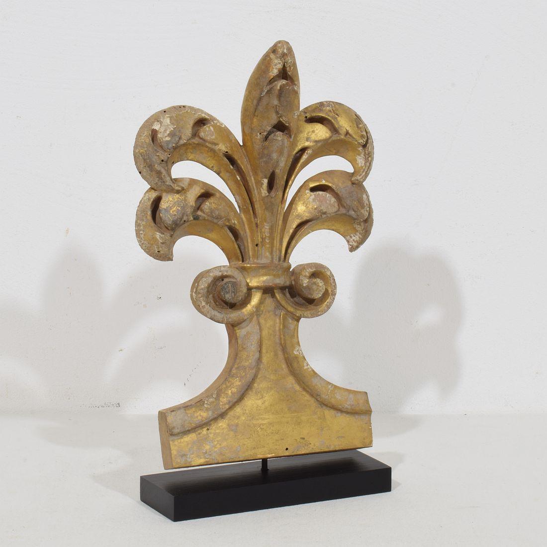 19. Jahrhundert Italienisch Hand geschnitzt Giltwood Gothic Style Ornament / Fragment (Neugotik) im Angebot