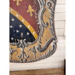19th Century Italian Heraldic Wood Shield