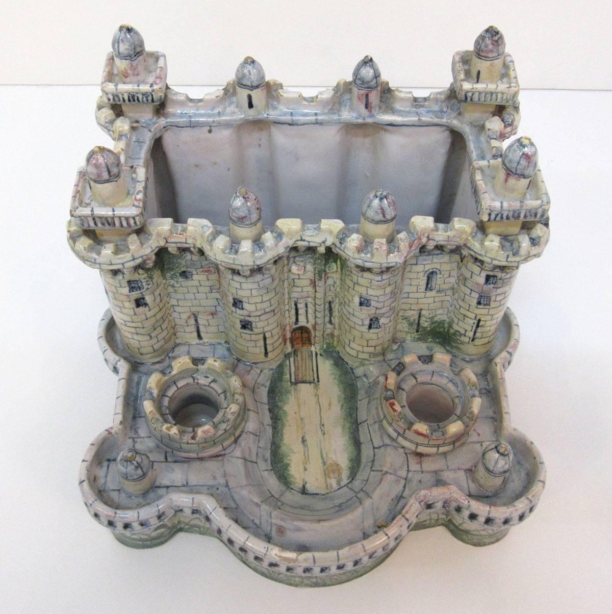 19th century Italian ink well and letter holder.