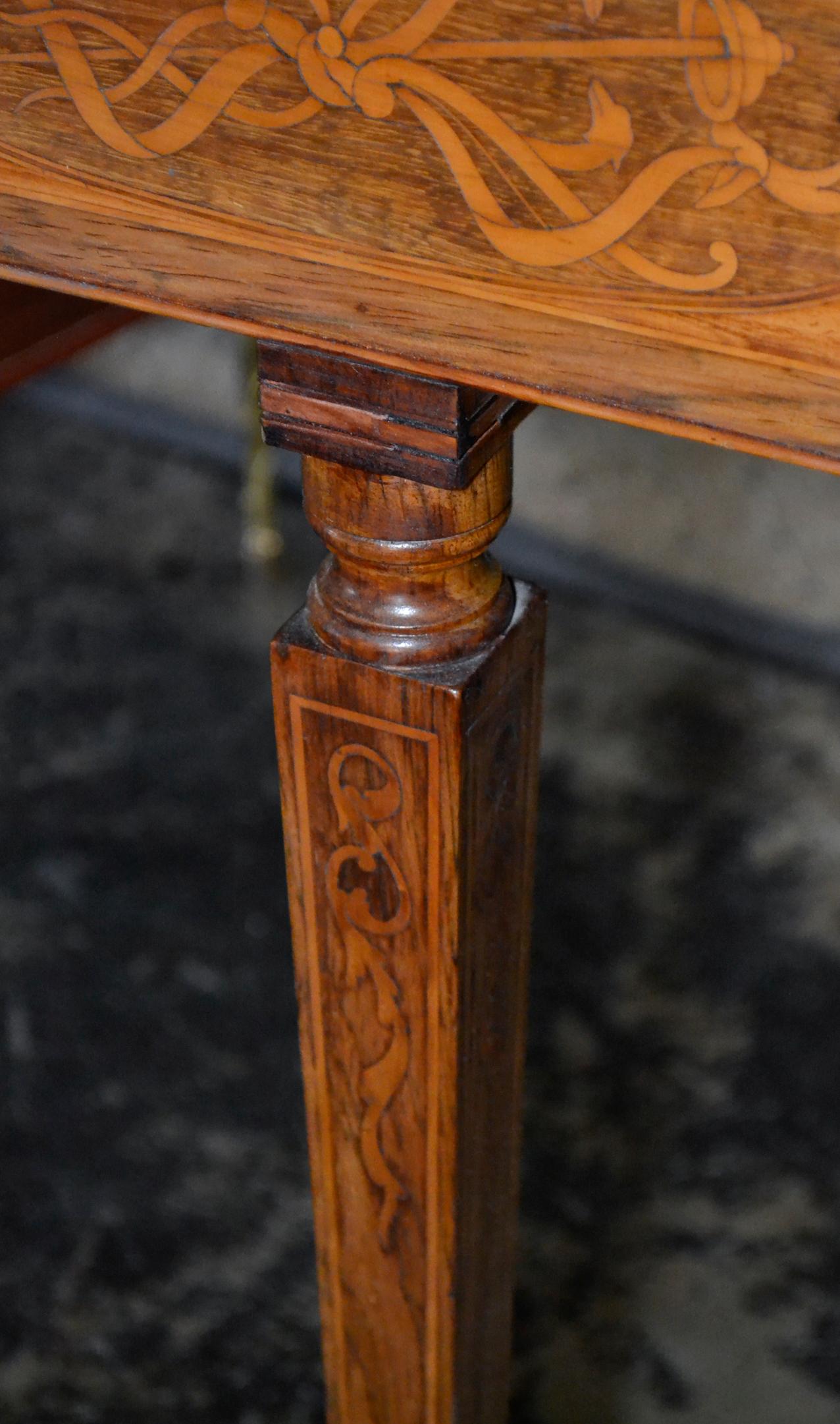Mahogany 19th Century Italian Inlaid Game Table For Sale