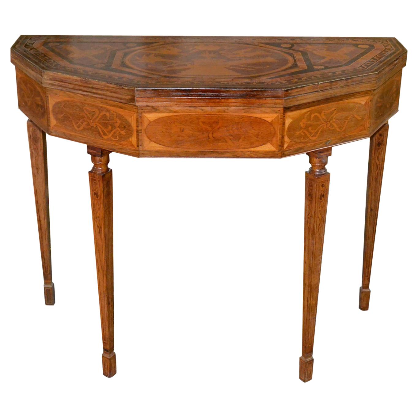 19th Century Italian Inlaid Game Table