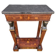 19th Century Italian Inlaid Neoclassical Console Table