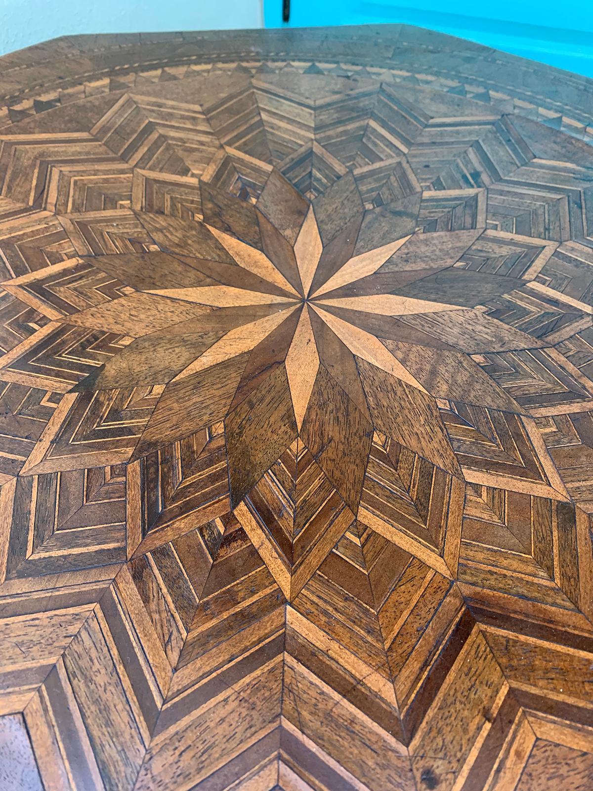 19th Century Italian Inlaid Sorrento Octagonal Tilt-Top Table 1