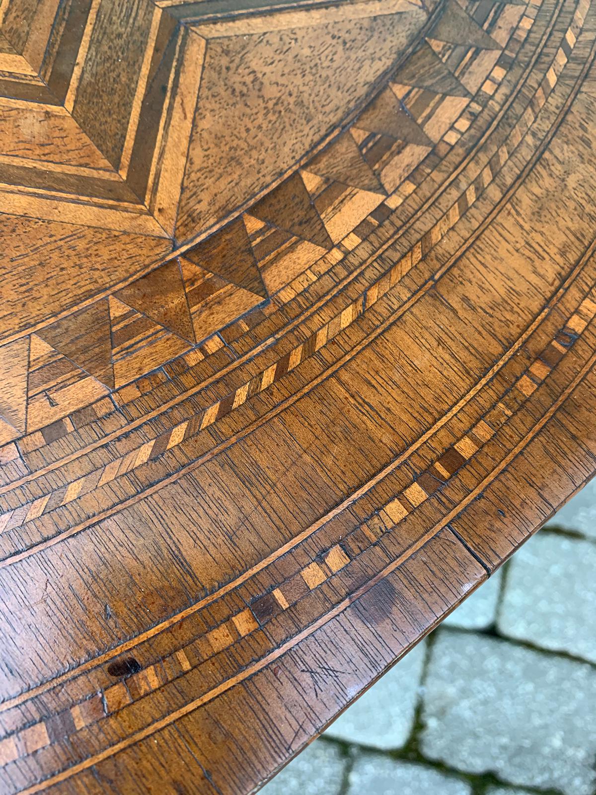 19th Century Italian Inlaid Sorrento Octagonal Tilt-Top Table 2