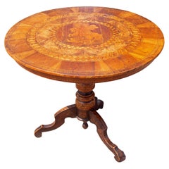 19th Century Italian Inlaid Table St George Slaying the Dragon