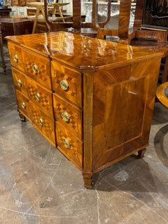 19th Century Italian Inlaid Walnut Commode
