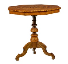 19th century Italian inlaid walnut sorrento table
