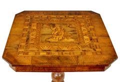 19th century Italian inlaid walnut sorrento table