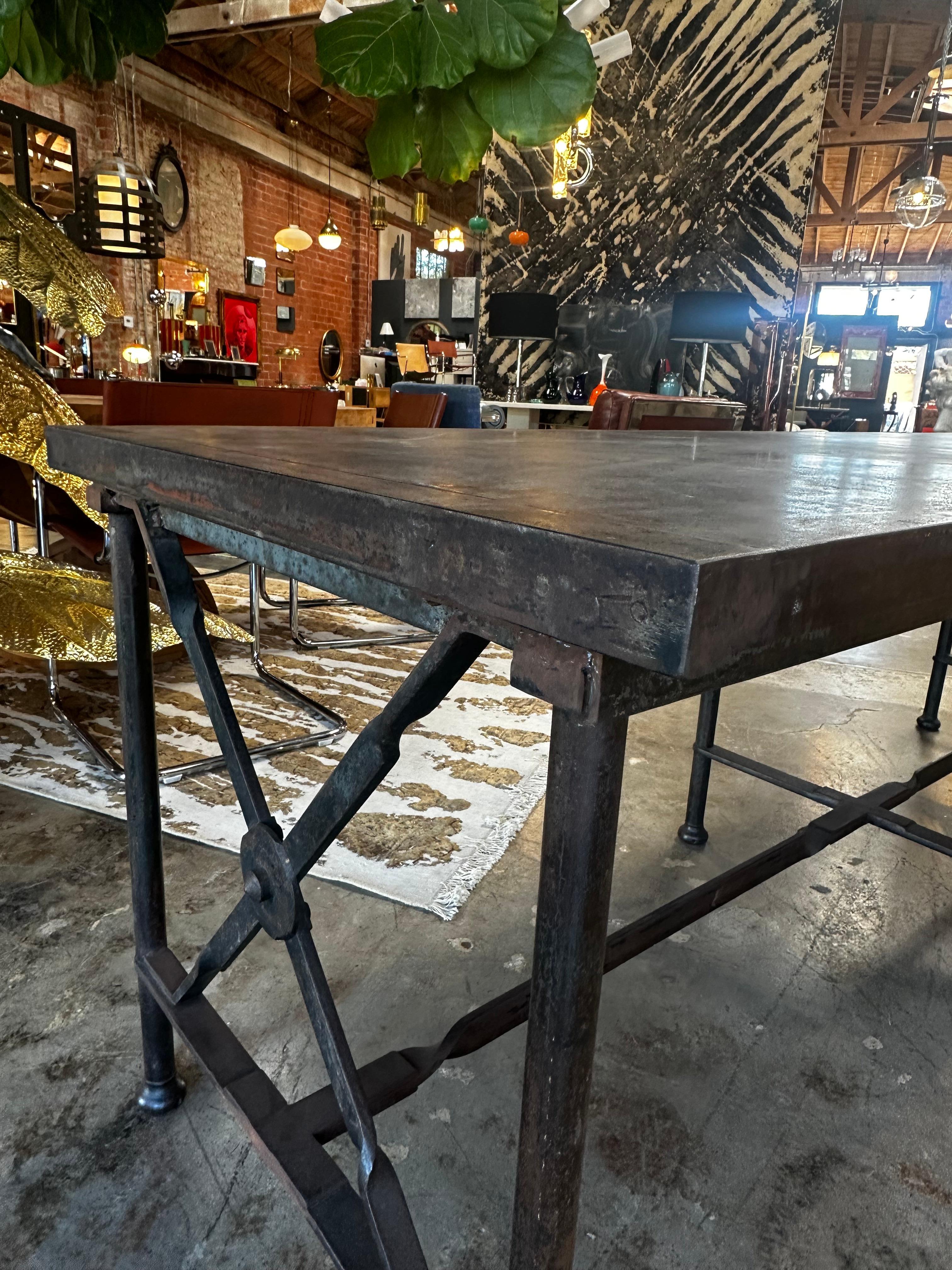 19th Century Italian Iron Handmade Table For Sale 2