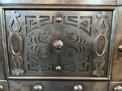 19th Century Italian Iron Safe / Side Table / Nightstand