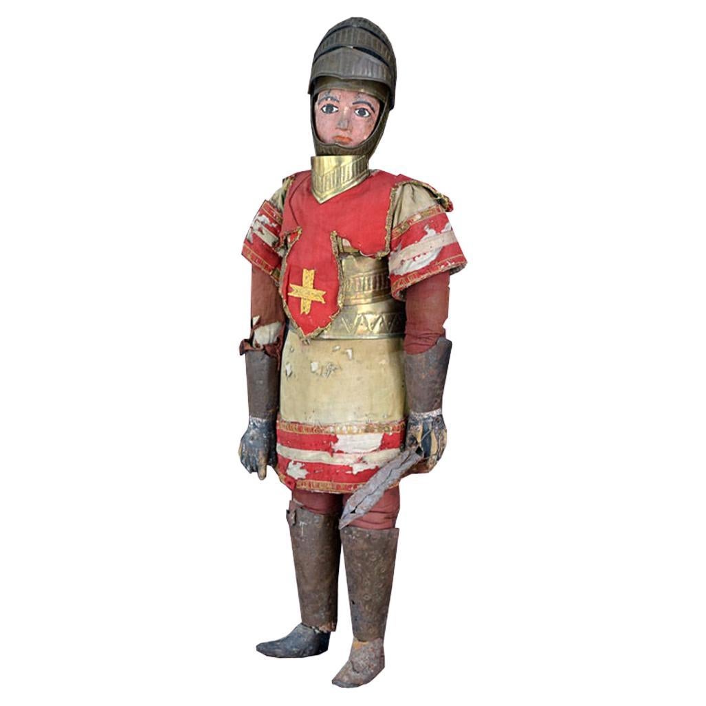 19th Century Italian Knights Templar Marionette Puppet