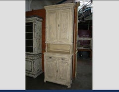 19th Century Italian Lacquered Wood Cupboard with Shutters and Drawers, 1890s