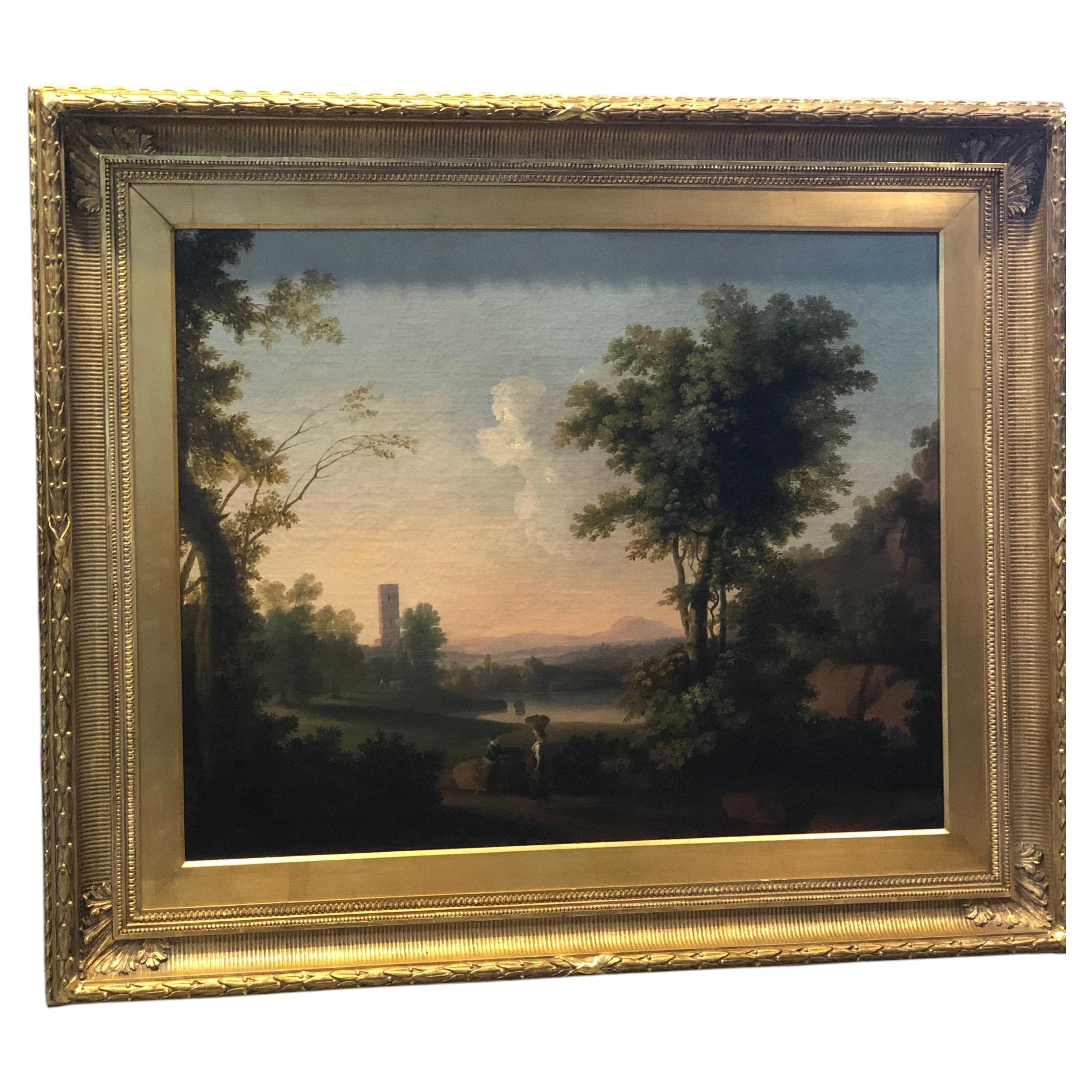 Peinture de paysage italienne du XIXe siècle
