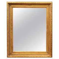 19th Century Italian Large Rectangular Giltwood Mirror