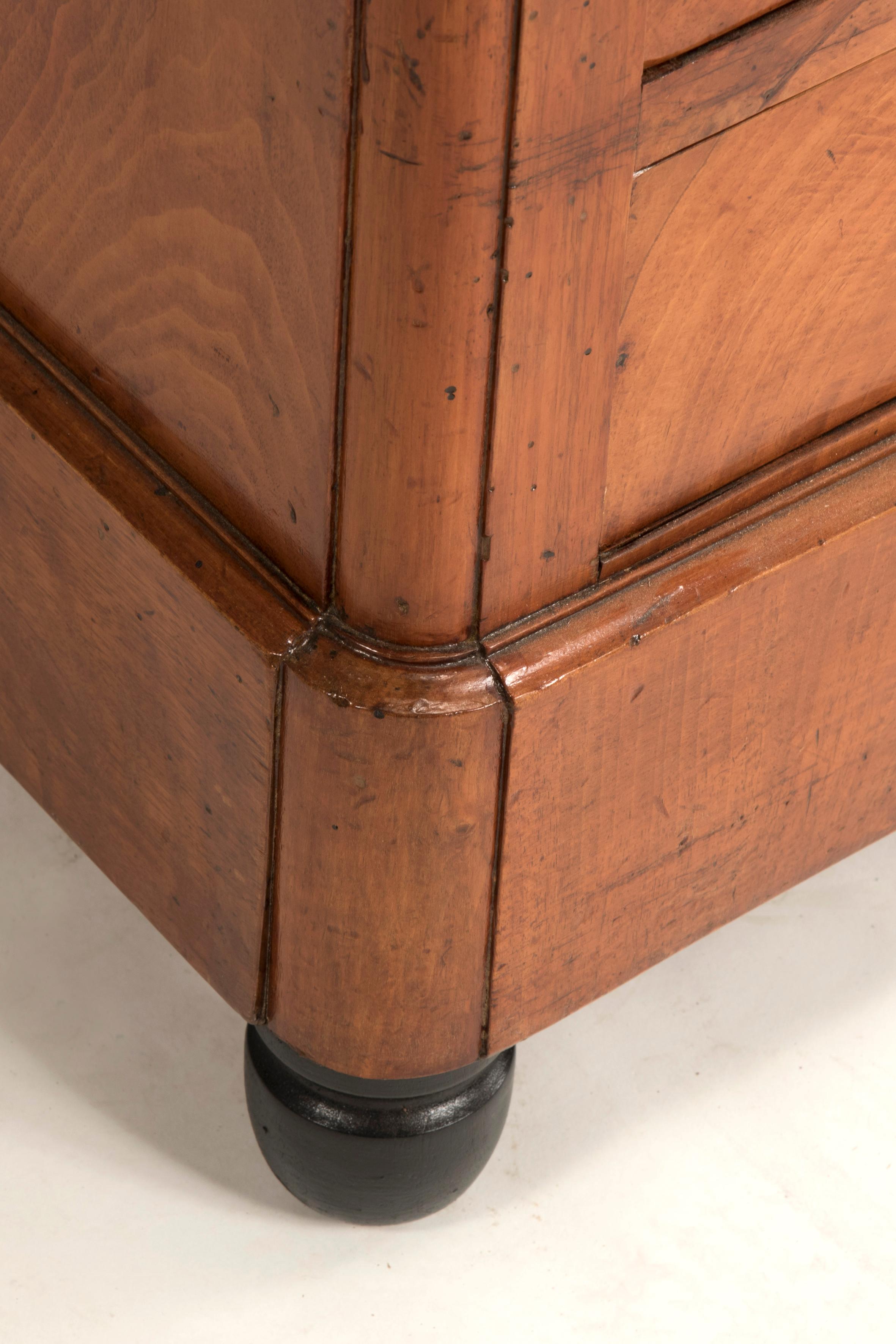 19th Century Italian Light Mahogany Cabinet Folding Door Secretaire Desk 4