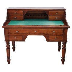 Escritorio Antiguo de Madera de Cerezo Louis Philippe Italiano del Siglo XIX