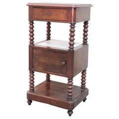 19th Century Italian Louis Philippe Mahogany Nightstand or Bedside Table