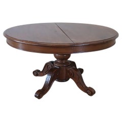 19th Century Italian Louis Philippe Solid Walnut Oval Extendable Dining Table